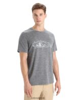 Icebreaker Men Merino Tech Lite II Short Sleeve T-Shirt Nature Sprint Z04NXR54 Clothing Gritstone Heather