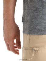 Icebreaker Men Merino Tech Lite II Short Sleeve T-Shirt Nature Sprint Z04NXR54 Clothing Gritstone Heather - Image 5