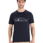 Icebreaker Men Merino Tech Lite II Short Sleeve T-Shirt Nature Sprint Z04NXR55 Clothing Midnight Navy