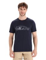 Icebreaker Men Merino Tech Lite II Short Sleeve T-Shirt Nature Sprint Z04NXR55 Clothing Midnight Navy