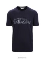Icebreaker Men Merino Tech Lite II Short Sleeve T-Shirt Nature Sprint Z04NXR55 Clothing Midnight Navy - Image 6