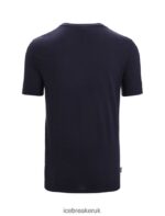 Icebreaker Men Merino Tech Lite II Short Sleeve T-Shirt Nature Sprint Z04NXR55 Clothing Midnight Navy - Image 7