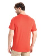 Icebreaker Men Merino Tech Lite II Short Sleeve T-Shirt Nature Sprint Z04NXR56 Clothing Vibrant Earth - Image 2