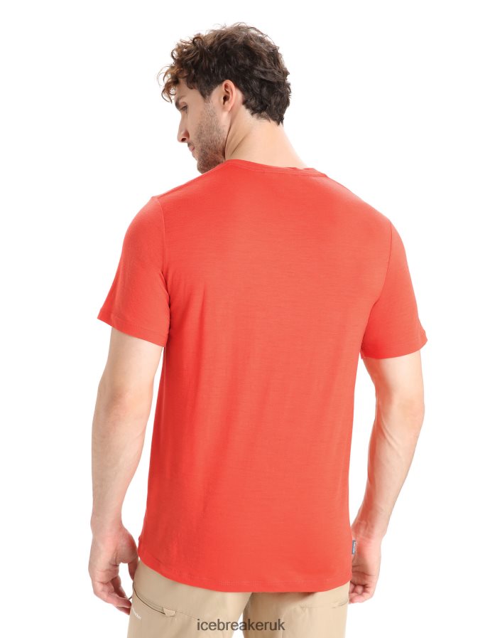 Icebreaker Men Merino Tech Lite II Short Sleeve T-Shirt Nature Sprint Z04NXR56 Clothing Vibrant Earth - Image 2