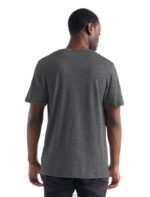 Icebreaker Men Merino Tech Lite II Short Sleeve T-Shirt Paddle Lines Z04NXR475 Clothing Gritstone Heather - Image 3