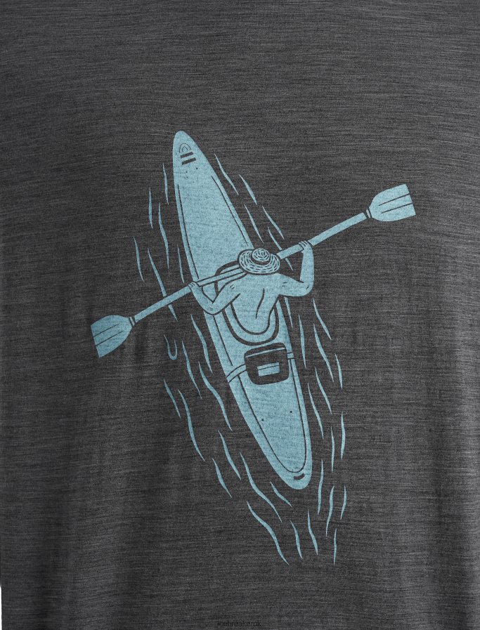 Icebreaker Men Merino Tech Lite II Short Sleeve T-Shirt Paddle Lines Z04NXR475 Clothing Gritstone Heather - Image 6