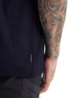 Icebreaker Men Merino Tech Lite II Short Sleeve T-Shirt Paddle Lines Z04NXR476 Clothing Midnight Navy - Image 5