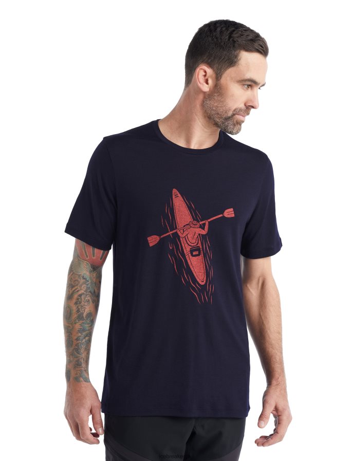 icebreaker_men_merino_tech_lite_ii_short_sleeve_t_shirt_paddle_lines_z04nxr476_clothing_midnight_navy.jpg Icebreaker Men Merino Tech Lite II Short Sleeve T-Shirt Paddle Lines Z04NXR476 Clothing Midnight Navy - Image 1
