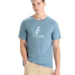 Icebreaker Men Merino Tech Lite II Short Sleeve T-Shirt Polar Paddle Z04NXR65 Clothing Astral Blue