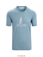 Icebreaker Men Merino Tech Lite II Short Sleeve T-Shirt Polar Paddle Z04NXR65 Clothing Astral Blue - Image 6