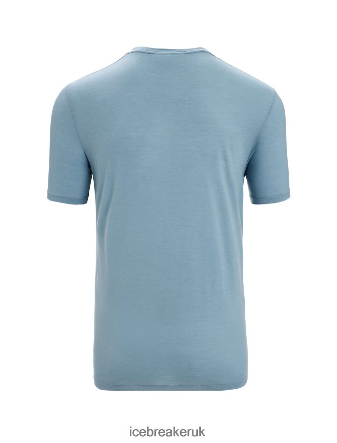 Icebreaker Men Merino Tech Lite II Short Sleeve T-Shirt Polar Paddle Z04NXR65 Clothing Astral Blue - Image 7