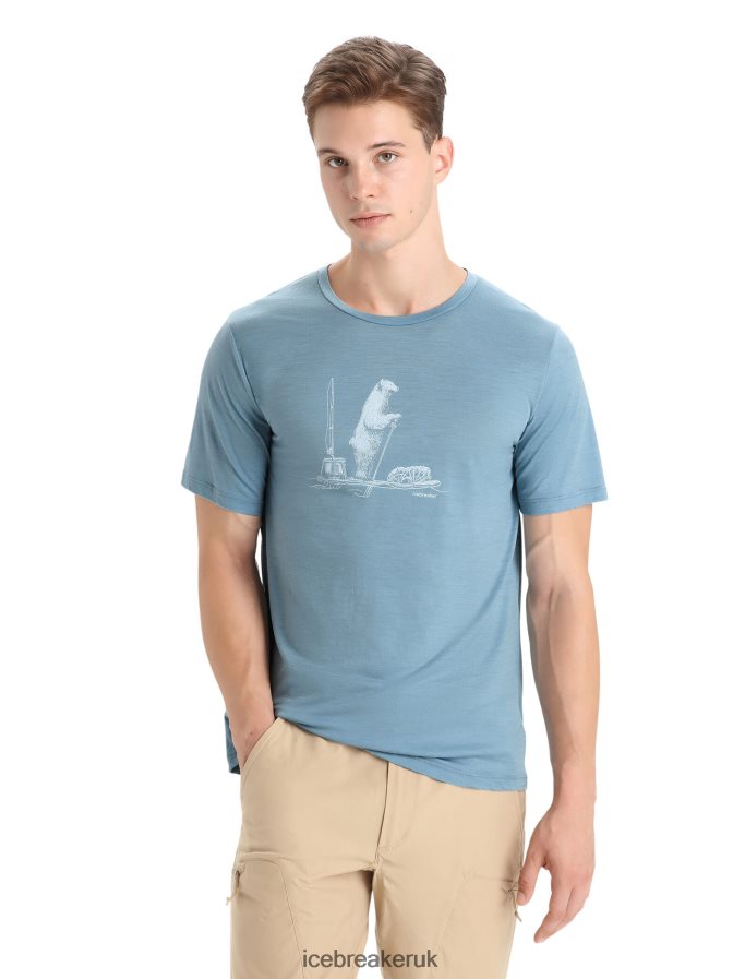 icebreaker_men_merino_tech_lite_ii_short_sleeve_t_shirt_polar_paddle_z04nxr65_clothing_astral_blue.jpg Icebreaker Men Merino Tech Lite II Short Sleeve T-Shirt Polar Paddle Z04NXR65 Clothing Astral Blue - Image 1