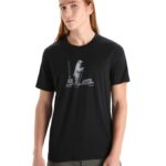 Icebreaker Men Merino Tech Lite II Short Sleeve T-Shirt Polar Paddle Z04NXR66 Clothing Black