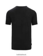 Icebreaker Men Merino Tech Lite II Short Sleeve T-Shirt Polar Paddle Z04NXR66 Clothing Black - Image 7