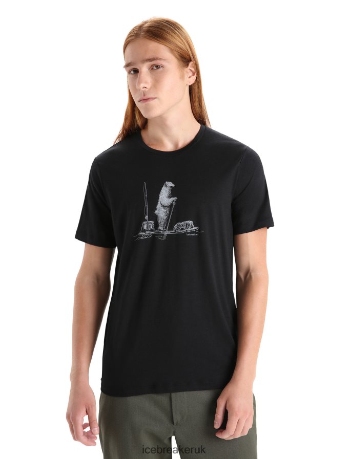 icebreaker_men_merino_tech_lite_ii_short_sleeve_t_shirt_polar_paddle_z04nxr66_clothing_black.jpg Icebreaker Men Merino Tech Lite II Short Sleeve T-Shirt Polar Paddle Z04NXR66 Clothing Black - Image 1