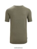 Icebreaker Men Merino Tech Lite II Short Sleeve T-Shirt Polar Paddle Z04NXR67 Clothing Loden - Image 7