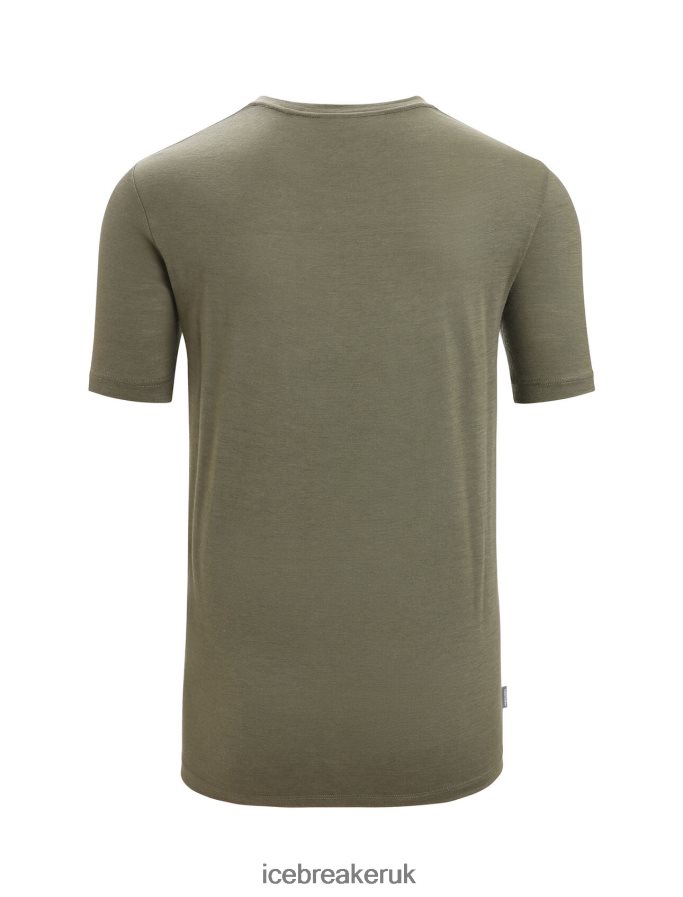 Icebreaker Men Merino Tech Lite II Short Sleeve T-Shirt Polar Paddle Z04NXR67 Clothing Loden - Image 7