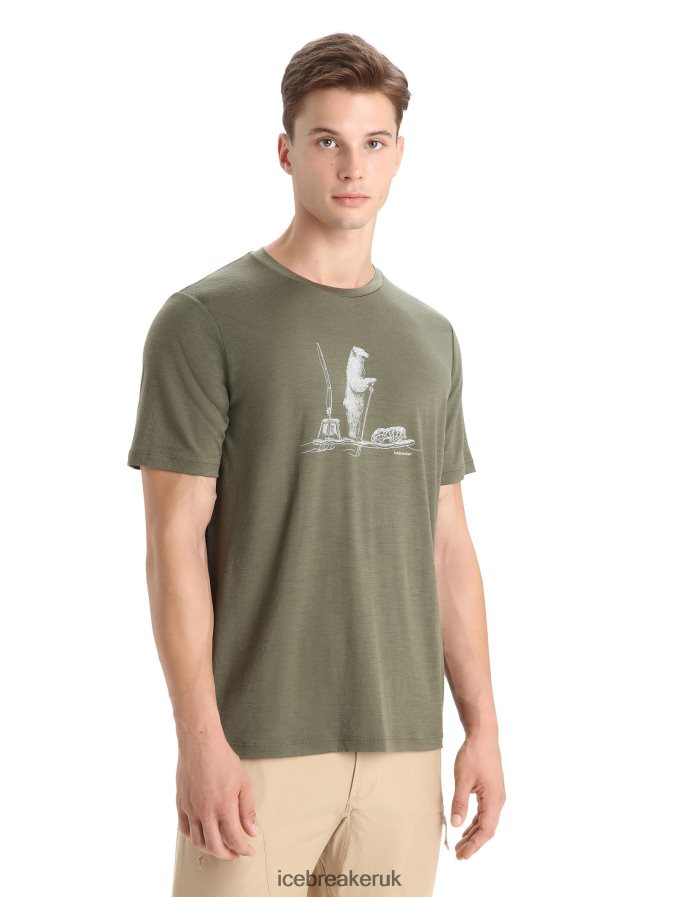 icebreaker_men_merino_tech_lite_ii_short_sleeve_t_shirt_polar_paddle_z04nxr67_clothing_loden.jpg Icebreaker Men Merino Tech Lite II Short Sleeve T-Shirt Polar Paddle Z04NXR67 Clothing Loden - Image 1