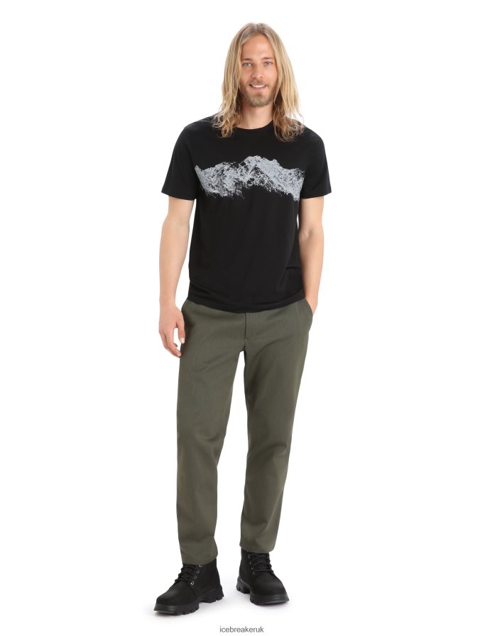 Icebreaker Men Merino Tech Lite II Short Sleeve T-Shirt Remarkable Range Z04NXR411 Clothing Black - Image 3