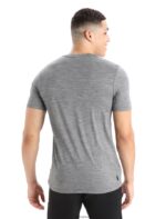 Icebreaker Men Merino Tech Lite II Short Sleeve T-Shirt Remarkable Range Z04NXR412 Clothing Gritstone Heather - Image 2