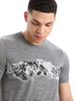 Icebreaker Men Merino Tech Lite II Short Sleeve T-Shirt Remarkable Range Z04NXR412 Clothing Gritstone Heather - Image 4