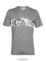 Icebreaker Men Merino Tech Lite II Short Sleeve T-Shirt Remarkable Range Z04NXR412 Clothing Gritstone Heather - Image 6