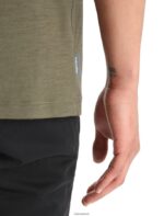 Icebreaker Men Merino Tech Lite II Short Sleeve T-Shirt Ski Stripes Z04NXR347 Clothing Loden - Image 5