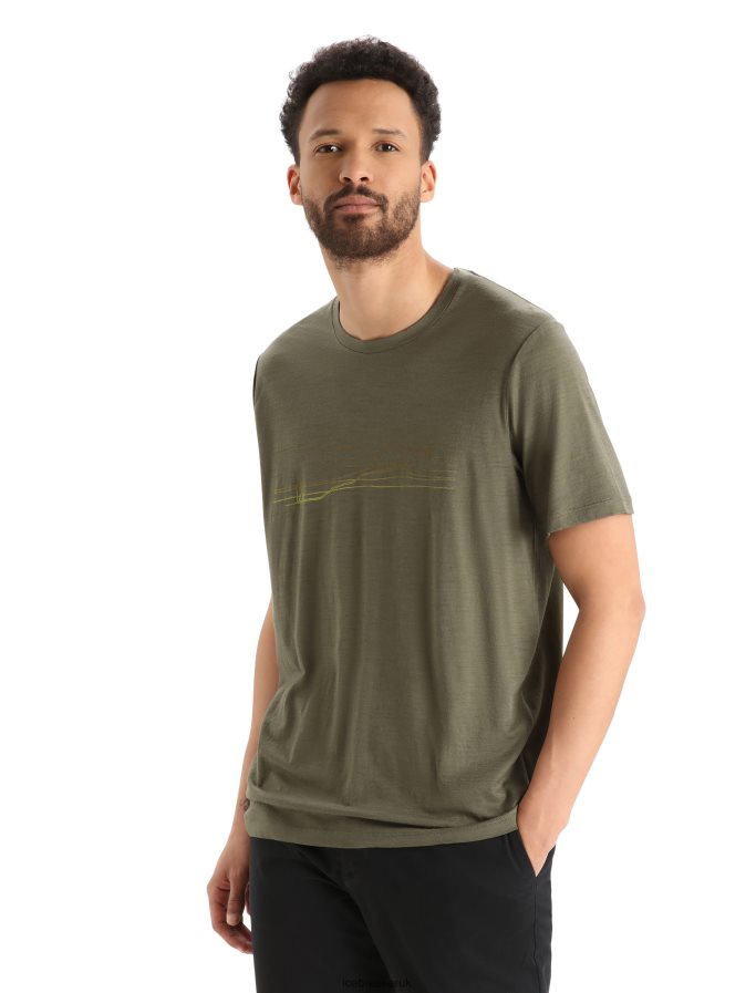 icebreaker_men_merino_tech_lite_ii_short_sleeve_t_shirt_ski_stripes_z04nxr347_clothing_loden.jpg Icebreaker Men Merino Tech Lite II Short Sleeve T-Shirt Ski Stripes Z04NXR347 Clothing Loden - Image 1