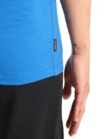 Icebreaker Men Merino Tech Lite II Short Sleeve T-Shirt Skiing Yeti Z04NXR364 Clothing Lazurite - Image 5
