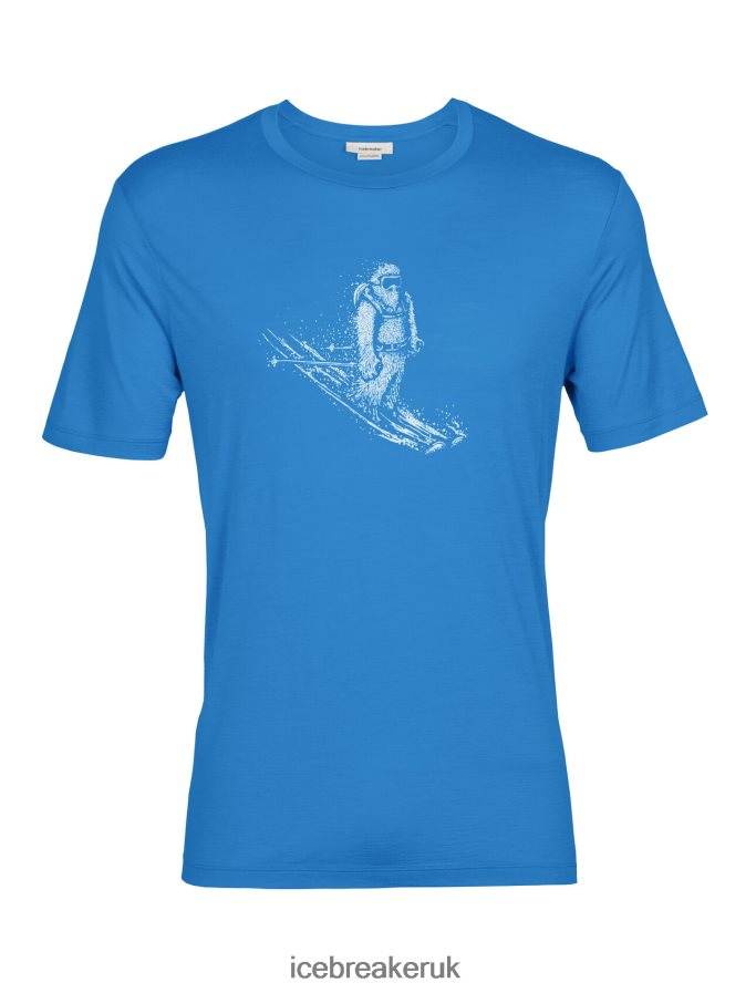 Icebreaker Men Merino Tech Lite II Short Sleeve T-Shirt Skiing Yeti Z04NXR364 Clothing Lazurite - Image 6