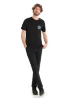 Icebreaker Men Merino Tech Lite II Short Sleeve T-Shirt Story Z04NXR380 Clothing Black - Image 3