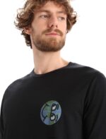 Icebreaker Men Merino Tech Lite II Short Sleeve T-Shirt Story Z04NXR380 Clothing Black - Image 4