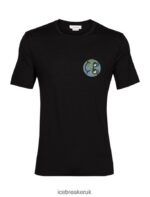 Icebreaker Men Merino Tech Lite II Short Sleeve T-Shirt Story Z04NXR380 Clothing Black - Image 6