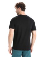 Icebreaker Men Merino Tech Lite II Short Sleeve T-Shirt Trail Hiker Z04NXR36 Clothing Black - Image 2
