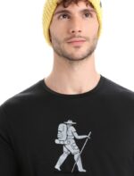 Icebreaker Men Merino Tech Lite II Short Sleeve T-Shirt Trail Hiker Z04NXR36 Clothing Black - Image 4