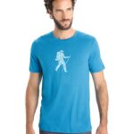 Icebreaker Men Merino Tech Lite II Short Sleeve T-Shirt Trail Hiker Z04NXR37 Clothing Geo Blue