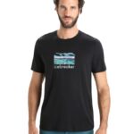 Icebreaker Men Merino Tech Lite II Short Sleeve T-Shirt Trailhead Z04NXR14 Clothing Black