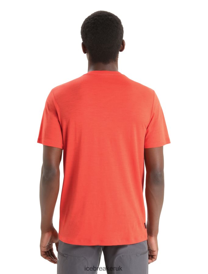 Icebreaker Men Merino Tech Lite II Short Sleeve T-Shirt Trailhead Z04NXR15 Clothing Vibrant Earth - Image 2