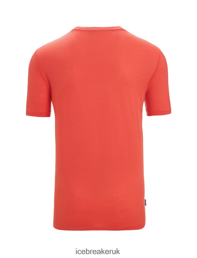 Icebreaker Men Merino Tech Lite II Short Sleeve T-Shirt Trailhead Z04NXR15 Clothing Vibrant Earth - Image 7