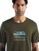 Icebreaker Men Merino Tech Lite II Short Sleeve T-Shirt Trailhead Z04NXR473 Clothing Loden - Image 4