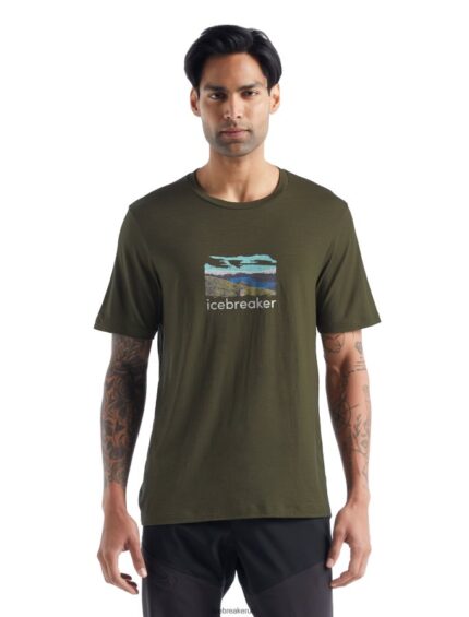 Icebreaker Men Merino Tech Lite II Short Sleeve T-Shirt Trailhead Z04NXR473 Clothing Loden