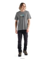 Icebreaker Men Merino Tech Lite II Short Sleeve T-Shirt Trailhead Z04NXR474 Clothing Metro Heather - Image 2