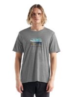 Icebreaker Men Merino Tech Lite II Short Sleeve T-Shirt Trailhead Z04NXR474 Clothing Metro Heather