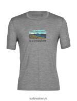 Icebreaker Men Merino Tech Lite II Short Sleeve T-Shirt Trailhead Z04NXR474 Clothing Metro Heather - Image 5