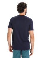 Icebreaker Men Merino Tech Lite II Short Sleeve T-Shirt Z04NXR33 Clothing Midnight Navy - Image 2