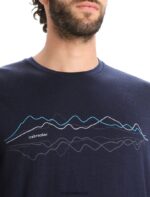 Icebreaker Men Merino Tech Lite II Short Sleeve T-Shirt Z04NXR33 Clothing Midnight Navy - Image 4