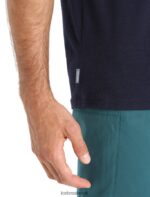 Icebreaker Men Merino Tech Lite II Short Sleeve T-Shirt Z04NXR33 Clothing Midnight Navy - Image 5
