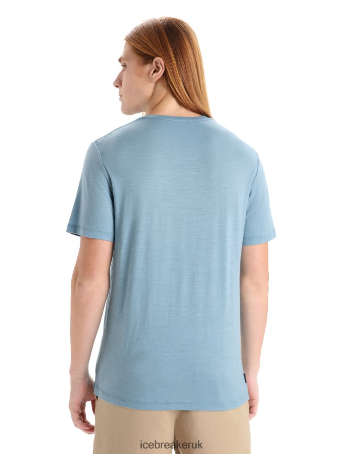 Icebreaker Men Merino Tech Lite II Short Sleeve Tee Z04NXR27 Clothing Astral Blue - Image 2