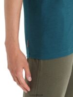 Icebreaker Men Merino Tech Lite II Short Sleeve Tee Z04NXR29 Clothing Green Glory - Image 5