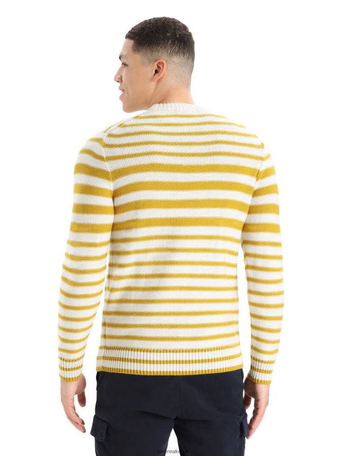 Icebreaker Men Merino Waypoint Crewe Sweater Z04NXR391 Clothing Ecru Heather/Silent Gold - Image 2